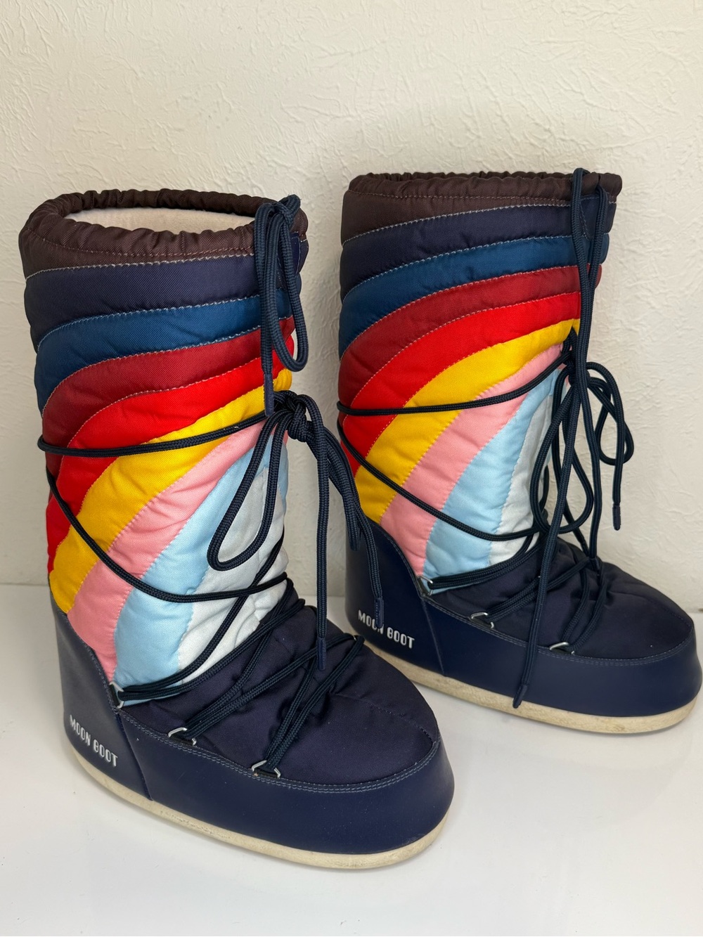 Moon Boot Icon Rainbow Snow Boots Multicolor EU 39-41 US 7-8.5 - Picture 3 of 9